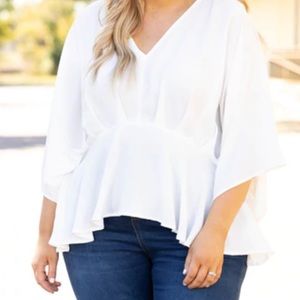 Cool Flow Blouse, ivory